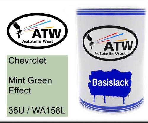 Chevrolet, Mint Green Effect, 35U / WA158L: 500ml Lackdose, von ATW Autoteile West.